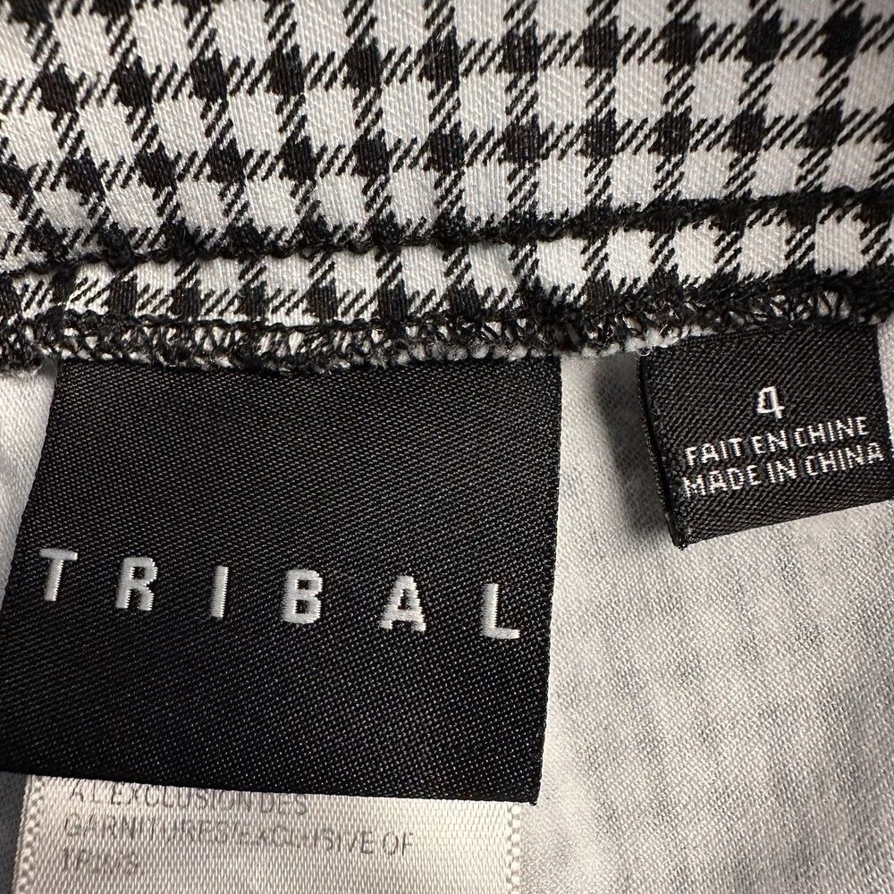 Tribal Plaid Jegging Black and White Size 4 - Picture 4 of 6